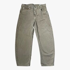 Gap Barrel Leg Jeans Khaki Color Size 29